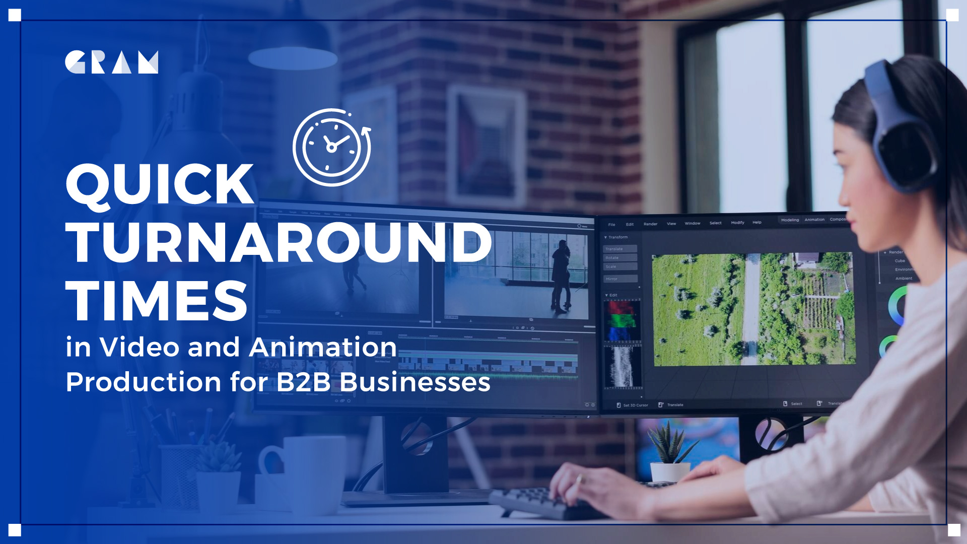 achieving quick turnaround times in video and animation production for B2B Business Gram Videos 2d Animation